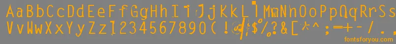 Leak Font – Orange Fonts on Gray Background