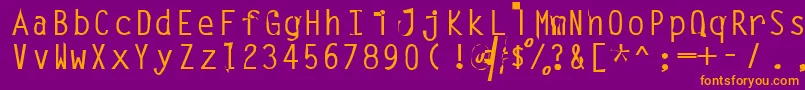 Leak Font – Orange Fonts on Purple Background