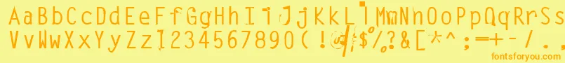 Leak Font – Orange Fonts on Yellow Background