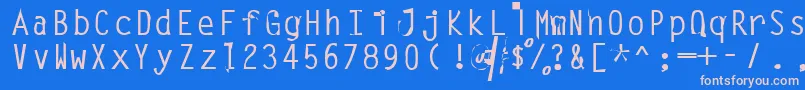 Leak Font – Pink Fonts on Blue Background
