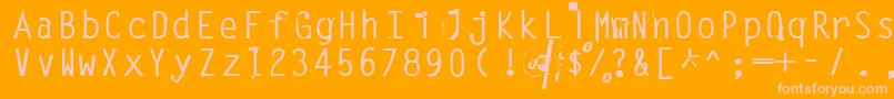 Leak Font – Pink Fonts on Orange Background