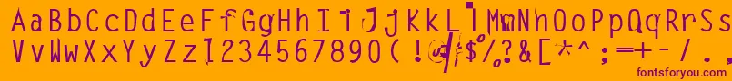 Leak Font – Purple Fonts on Orange Background