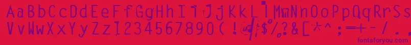 Шрифт Leak – фиолетовые шрифты на красном фоне