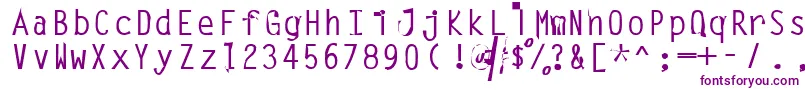 Шрифт Leak – фиолетовые шрифты