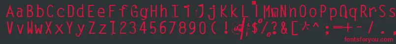 Leak Font – Red Fonts on Black Background