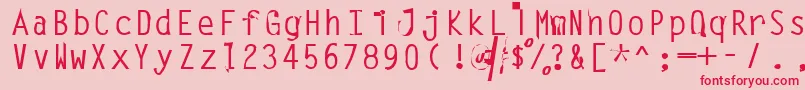 Leak Font – Red Fonts on Pink Background
