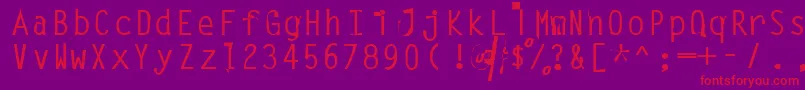 Leak Font – Red Fonts on Purple Background