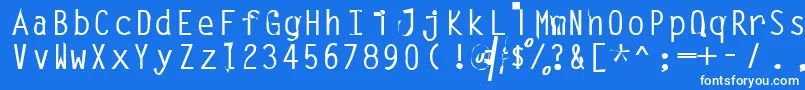 Leak Font – White Fonts on Blue Background