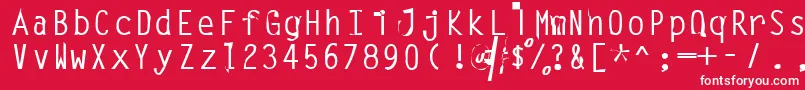 Leak Font – White Fonts on Red Background