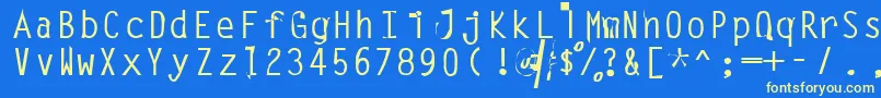 Leak Font – Yellow Fonts on Blue Background
