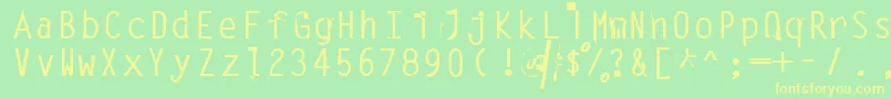 Leak Font – Yellow Fonts on Green Background
