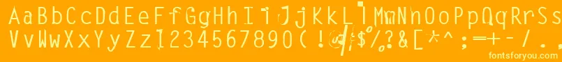 Leak Font – Yellow Fonts on Orange Background