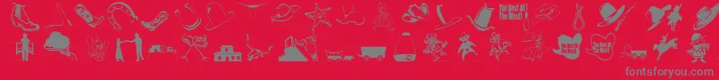 Weloveamericaswisdom Font – Gray Fonts on Red Background