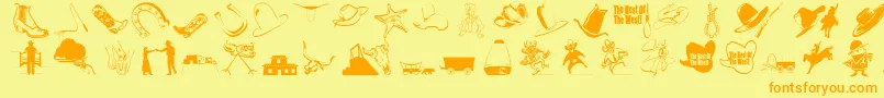 Weloveamericaswisdom Font – Orange Fonts on Yellow Background