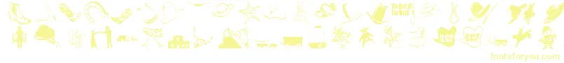 フォントWeloveamericaswisdom – 黄色のフォント