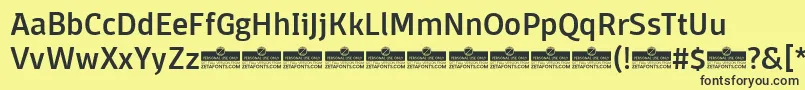 DomotikaMediumTrial Font – Black Fonts on Yellow Background