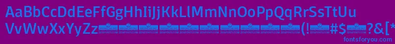 Police DomotikaMediumTrial – polices bleues sur fond violet