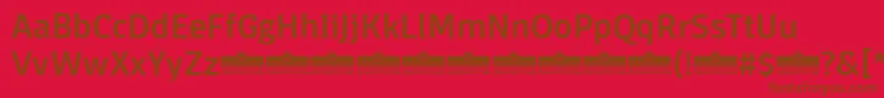fuente DomotikaMediumTrial – Fuentes Marrones Sobre Fondo Rojo