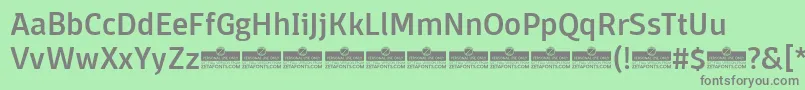 DomotikaMediumTrial Font – Gray Fonts on Green Background