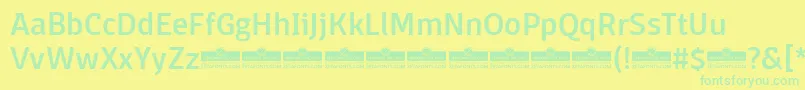 DomotikaMediumTrial Font – Green Fonts on Yellow Background