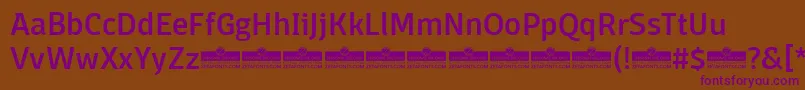 DomotikaMediumTrial Font – Purple Fonts on Brown Background