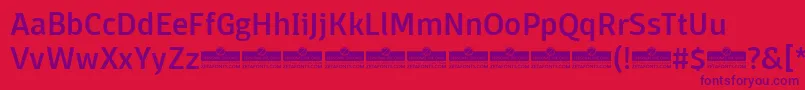 Шрифт DomotikaMediumTrial – фиолетовые шрифты на красном фоне