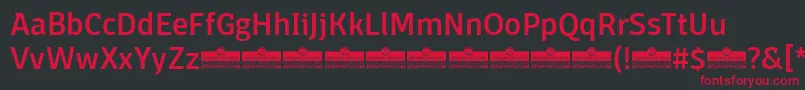 DomotikaMediumTrial Font – Red Fonts on Black Background