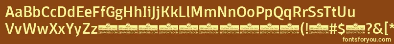 DomotikaMediumTrial Font – Yellow Fonts on Brown Background