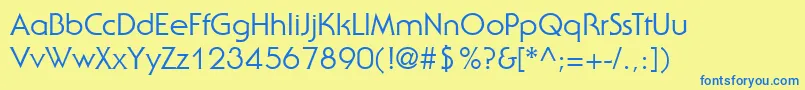 StaidGothicRegular Font – Blue Fonts on Yellow Background