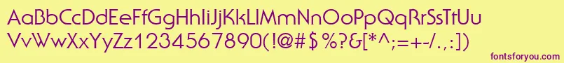 StaidGothicRegular Font – Purple Fonts on Yellow Background
