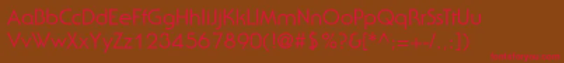 StaidGothicRegular Font – Red Fonts on Brown Background