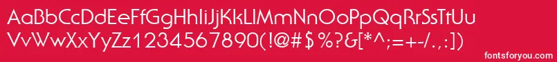 StaidGothicRegular Font – White Fonts on Red Background