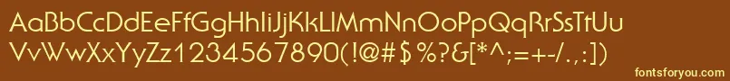 StaidGothicRegular Font – Yellow Fonts on Brown Background