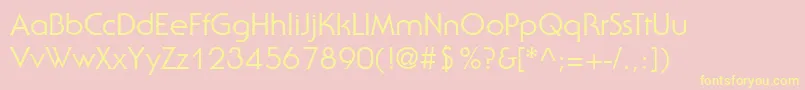 StaidGothicRegular Font – Yellow Fonts on Pink Background