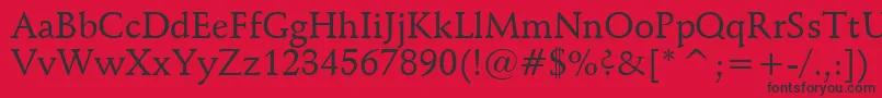 SchneidlerMediumBt Font – Black Fonts on Red Background