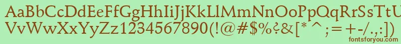 SchneidlerMediumBt Font – Brown Fonts on Green Background