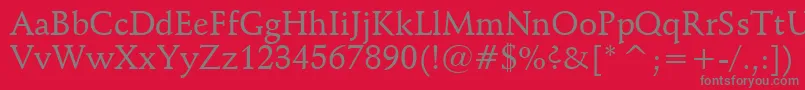 SchneidlerMediumBt Font – Gray Fonts on Red Background