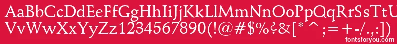 フォントSchneidlerMediumBt – 赤い背景に白い文字