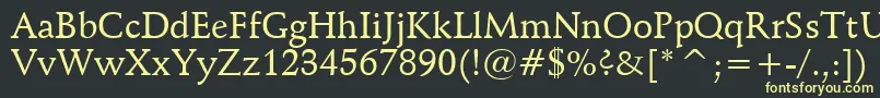 SchneidlerMediumBt Font – Yellow Fonts on Black Background