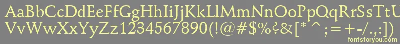 SchneidlerMediumBt Font – Yellow Fonts on Gray Background