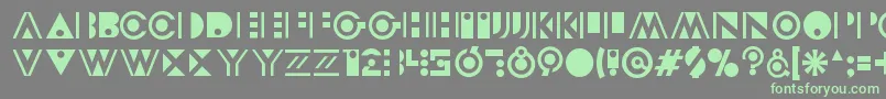 Modeccio Font – Green Fonts on Gray Background