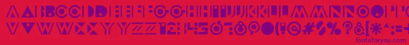 Modeccio Font – Purple Fonts on Red Background