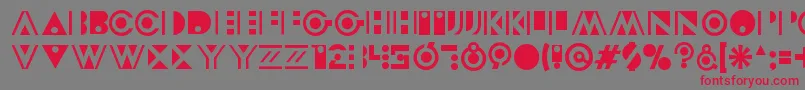 Modeccio Font – Red Fonts on Gray Background