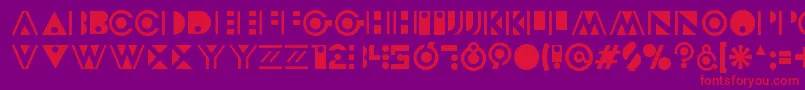 Modeccio Font – Red Fonts on Purple Background