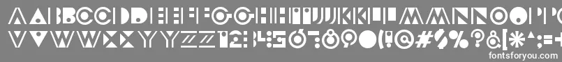 Modeccio Font – White Fonts on Gray Background