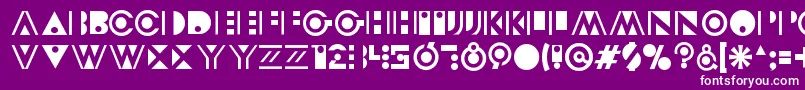 Modeccio-fontti – valkoiset fontit violetilla taustalla