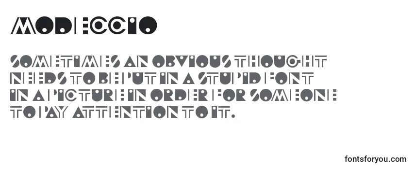 Review of the Modeccio Font