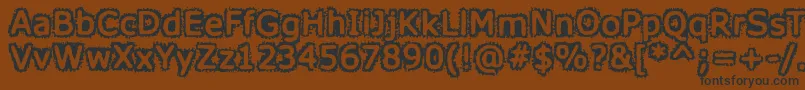 HoneyISpiltVerdana Font – Black Fonts on Brown Background