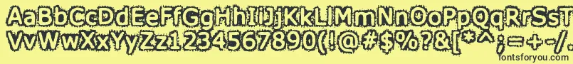 HoneyISpiltVerdana Font – Black Fonts on Yellow Background