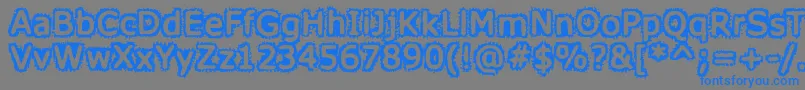 HoneyISpiltVerdana Font – Blue Fonts on Gray Background